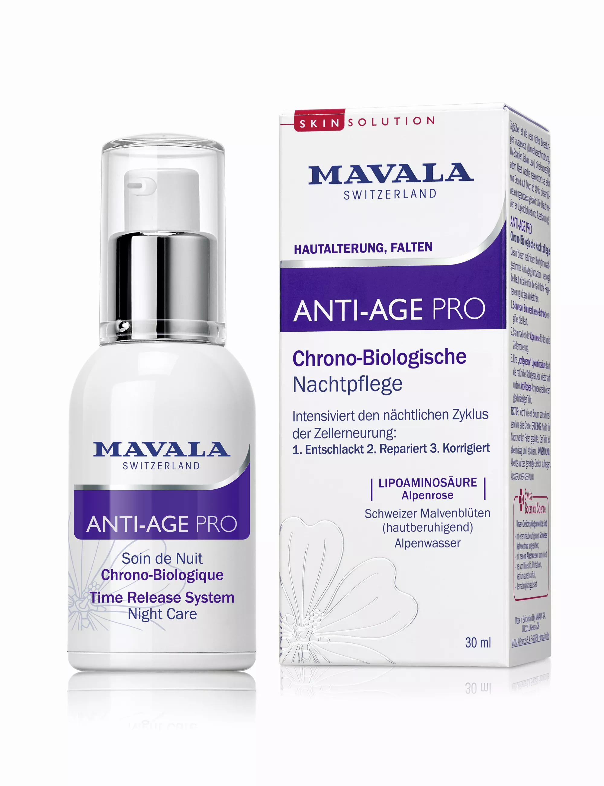 ANTI-AGE PRO - Chrono-Biologische Nachtpflege - Hautalterung, Falten?    