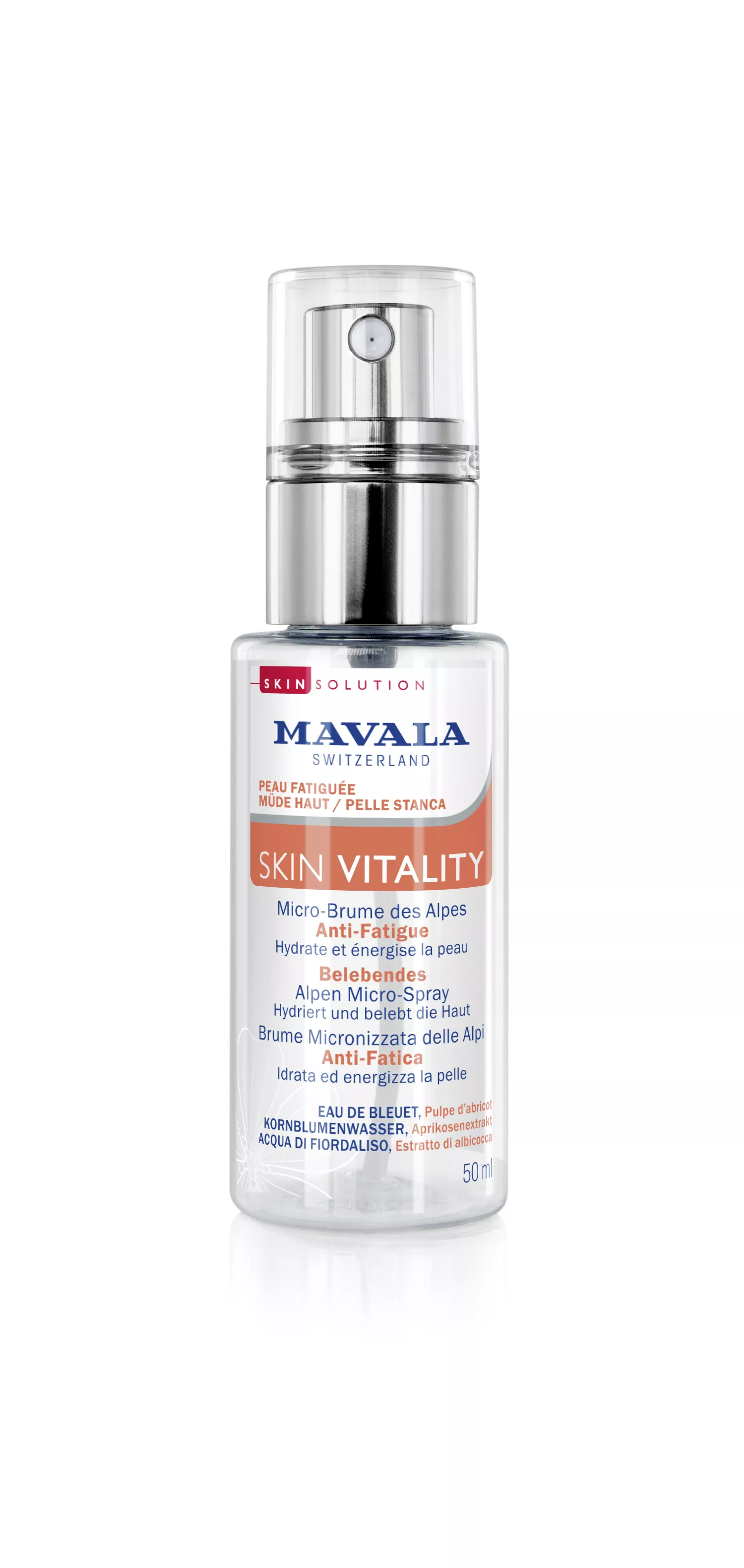 SKIN VITALITY - Belebendes Alpen-Micro-Spray - Belebendes Spray für müde Haut  - Vegan