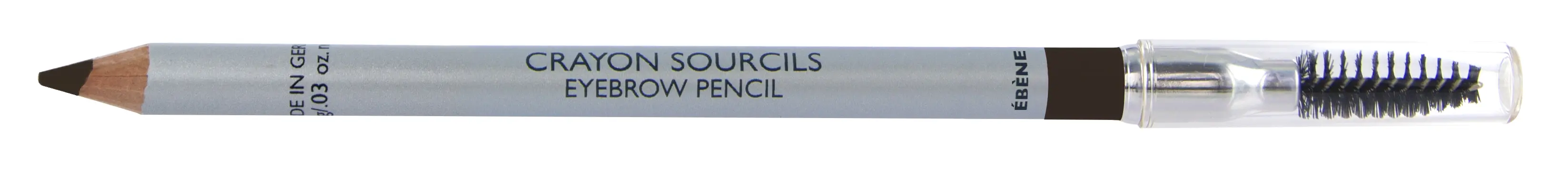Augenbrauen-Stift mit Bürste - Ebene (schwarz)  - Für einen intensiven Ausdruck - Vegan