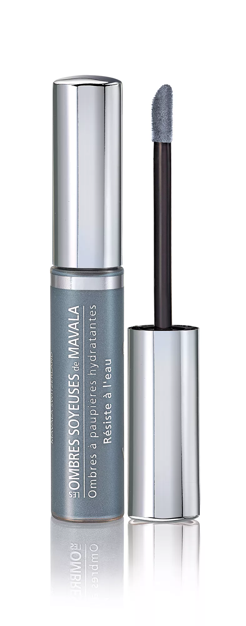 Seidiger Lidschatten mit Schaumstoff-Applikator - Feuchtigkeitsspendend - Gris Acier (Stahlgrau) 